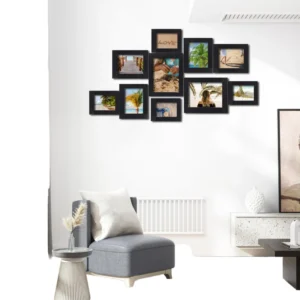 10 Pack Eco friendly Rustic Wood Picture Frame Set 4x4x6 Collage Gallery Wall Frames for Living Room Desk Decor Photo Frame