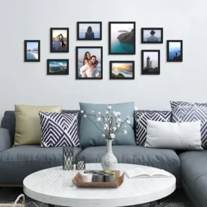 10 Pack Picture Frames Set Multi Sizes Including 8×10 5×7 4×6 Family Photo Collage Frames for Wall Decor