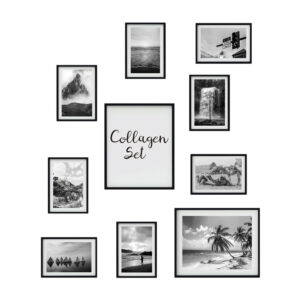 10pcs Fashionable Home Decor Wall Collage Photo Frame Set with Customized Logo & UV Printing