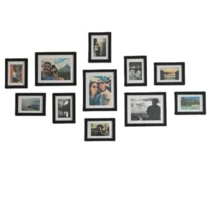 11 Pack MDF Wooden Picture Frames 5×7 8×10 Gallery Wall Photo Frame Set Collage Photo Frames with Photo Mats