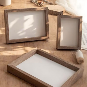 12×18 Inch Wooden Photo Frame with Acrylic Front Wall Tabletop Display for Home Decor Gift Black White Walnut