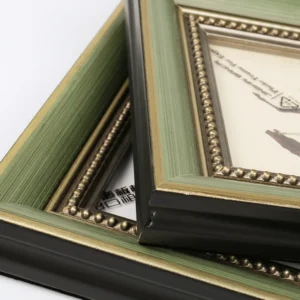 2 Size Antique Green Red 10 Inch Decor Picture Frame Classic Solid Wood Frames for Certificate