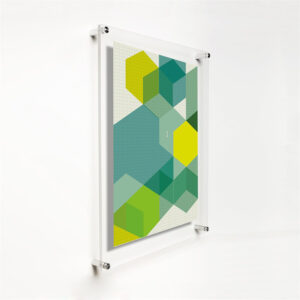 21×27″ Double Panel Floating Acrylic Frame for 18×24″ Photo Wall Mount