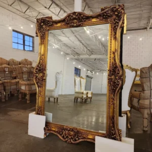 228*168cm Antique Gold French Full Length Mirror Floor Stand Mirror