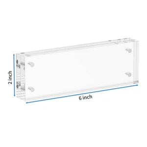 2×6″ 2*6 Inch Desktop Display Photo Booth Acrylic Block Magnetic Picture Frames with Inserts