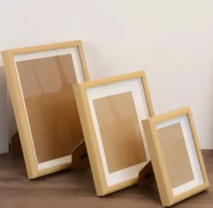 3 Pack Natural Wood Photo Frame Set Desktop Picture Frames with White Mat Professional Tabletop Gallery Display Various Sizes