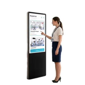 32 Inch Digital Signage and Displays Kiosk Totem LCD Touch Screen Indoor Smart WIFI Floor Stand Advertising Player
