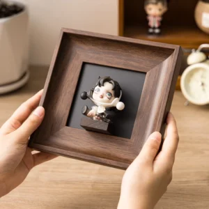 3D Hollow Frame PS Shadow Box for Blind Box Collections and Figurine Storage Tabletop or Wall Decor