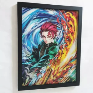 3D Lenticular Poster with Frame High Quality Anime Designs 3d Wall Poster with Frame
