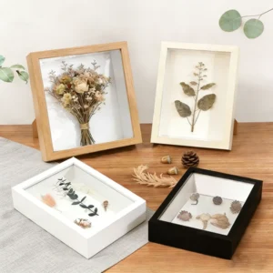 3D shadow box Rectangular Artificial Board Photo Frame Handmade DIY Wall Hanging Display Frame with Butterfly Specimen