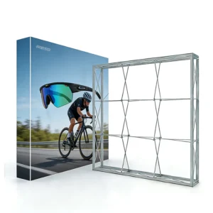 3×3 4×3 Portable Collapsible Rectangle Tension Fabric Seg Pop Up Backdrop Display Stand