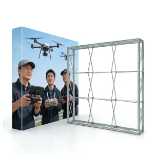 3×3 4×3 Rectangle Frameless Seamless Easy Setup Aluminum Tube Display Stand Seg Tension Stretch Fabric Pop Up Backdrop Wall