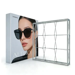 3×3 4×3 Rectangle Portable 17mm Collapsible Aluminum Tube Display Stand Seg Tension Stretch Fabric Pop Up Display Supplier