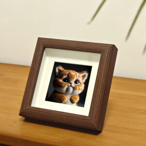 4×4 Picture Frames Natural Wood Acrylic Plexiglass Hollow Frame A4 Shadow Box Display Tabletop Wall Mounting Square 5×7 8×10