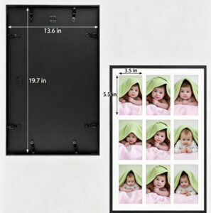 4×6 Aluminum Collage Frame 9 Opening Photo Display with Mat or Single Frame Metal Photo Frame
