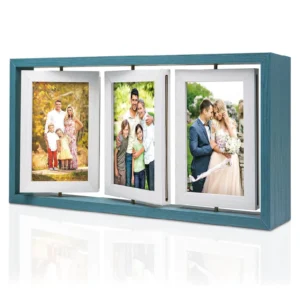 4×6 Rustic Collage Frame Picture Frame Wooden Double Side Rotating Photo Frame