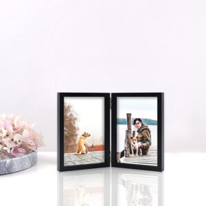4×6 Wooden Double-layer Photo Frame with Hinges, Suitable for Wedding, Children’s, Pet Commemorative Photo Frames