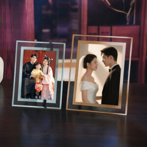 5” 6” 7” 8” 10” A4 A5 European style Printed Crystal Glass Photo Frame Wedding Photo Display Frame Desktop Photo Frame