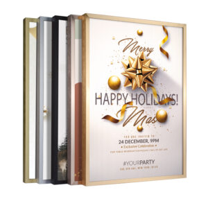 5 Colours A1 A2 A3 A4 8X10 11X14 Inch Metal Aluminium Photo Frame Certificate Frame with Glass or Plexiglass
