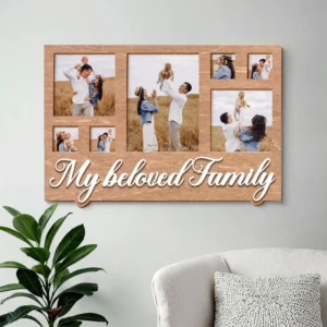 5 Designs Customizable Family Photo Frame Photo Collage Frame Wall Hanging Home Decoration for Living Room Bedroom