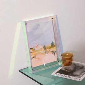 50x70CM Acrylic Floating Picture Frame Neon Translucent Colorful Decorative Photo Frame for Desk Wall Mounting Tabletop