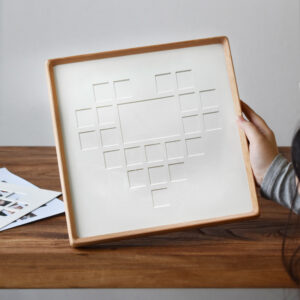 520 Solid Wood Fashionable Multi Grid Couple DIY Photo Frame Wedding Anniversary Family Album Display Stand Wall Mounted