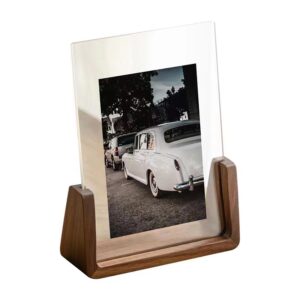 6 7 8 10 A4 Inch U Shape Wooden Photos Frame Retail Acrylic Glass Wooden Photos Calendar Frame for Desktop Display