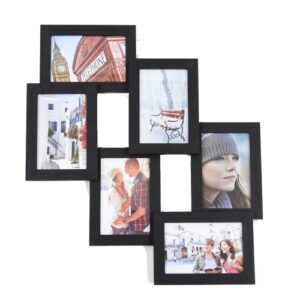 6 Openings Wall Hanging Picture Wooden Collage Photo Frames