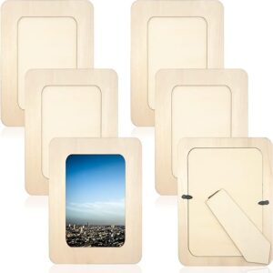 6 piece DIY wood picture frame Unfinished solid wood picture frame for 4 x 6 inch photos DIY paintings art projects