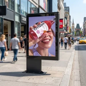 6000nits High Bright IP65 Waterproof Outdoor Vertical Floor Standing LED Totem for Commercial Advertising