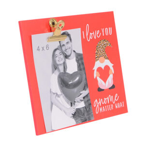 7”x8” Modern Handmade Multi Color Love Custom Logo Designs Wedding Wood MDF Picture Photo Frame with Clip for Valentine’s Day