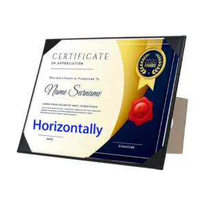 8.5*11 Picture Frames 1 Pack Certificate Frames for Document Diploma Award Only for Tabletop Display Vertically or Horizontally