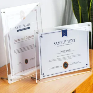 8.5 X 11 Acrylic Picture Frame Acrylic Photo Frame A4 Letter Size Clear Certificate Frames for Tabletop Display