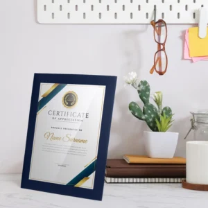 8.5 X 11 Certificate Holders Display Gallery Wall Frame Art with Easel Photo Certificates Degree Diplomas