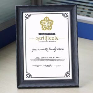 8.5×11 A4 Wall Mounted Walnut Color HD Award Certificate Document Diploma Frame Factory Modern Classic