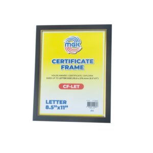 8.5×11 Inch Classic Black PS Material Certificate Photo Frame Diploma Document Display Holder with Tabletop Stand & Wall Hook