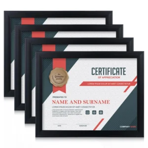 8.5×11 Picture Frame A4 Certificate Frame 6 Pack with Real Glass Graduation Frame