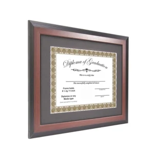 8.5×11 Pine Wood College University Graduation Theme Certificate Wooden Diploma Frame