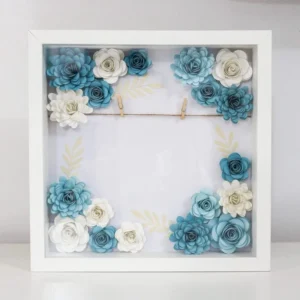 8.5×11 Wooden Shadow Box Frame in Black With Soft Linen Back
