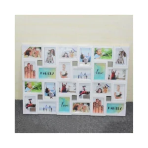 86*53cm Collage Picture Frames Wall Art Decor for Home With 24 Openings Plastic Material Family Photos