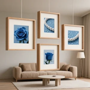 8×8 10×10 Photo Frame with Shatterproof Acrylic Film Depth Effect Shadow Box for Wall Display Wooden Photo Frame