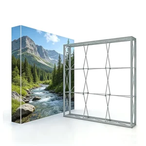 8x8ft 10x8ft Professional Factory Directly Collapsible 17mm Aluminum Trade Show SEG Fabric Pop Up Display Stand Supplier