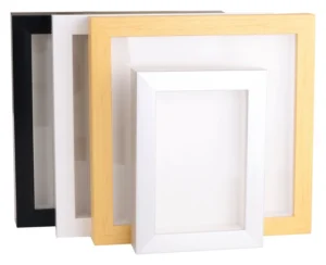 9×9 Custom Wood 3D Deep Square DIY Shadow Box Photo Frames with Flower Portrait & Scenery Subjects