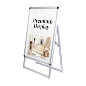 A Board Commercial Floor Standing Snap Poster Frame Single Sided Aluminum Structure Pavement Sign