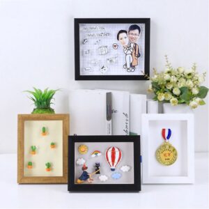 A CASA ARTO Custom 3D Shadow Box Frame with 8×8 Square Design and Modern Multi Color Options for Home Décor
