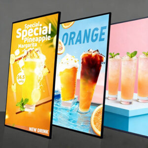 A1 A2 A3 A4 10mm LED Light Box Rectangle Aluminum Frame Tempered Glass Slim Advertising Decorative Poster Frame CE Certified