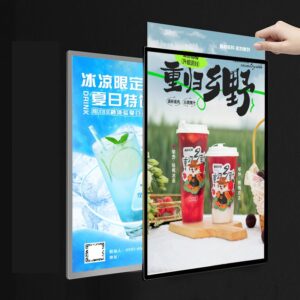 A1 A2 A3 A4 Customized Advertising Ultra Thin Glass LED Light Boxes Super Bright Rectangle Menu Poster Frame Light Box