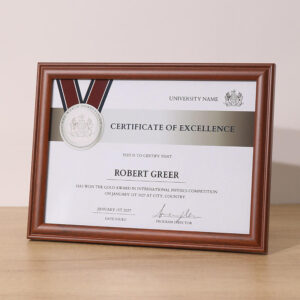 A3 Picture A4 Picture Certificate Photo with Customized Logo Business License Tax Registration Wall Wooden Frame