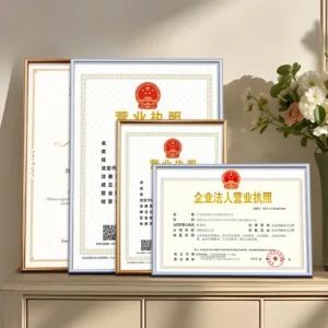 A4 A3 Aluminum Alloy Certificate Frame Premium Decorative Display for Awards & Diplomas Shatterproof Glass & Stand Included