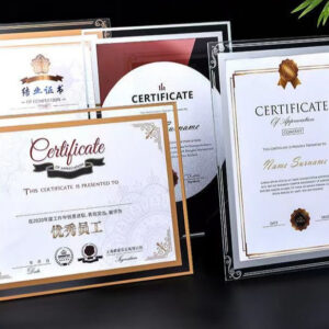A4 Certificate Honor Frame Award Certificate Frame Hanging Wall Crystal Glass Table A5 Letter of Authorization Photo Fr